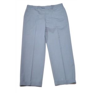 St. Croix 40 x 32 Navy Blue Cuffed Wool‎ Blend Dress Pants